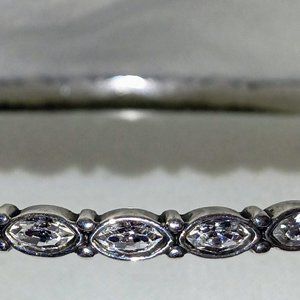 Brighton Silver Plated Bangle Bracelet with Rhinestones